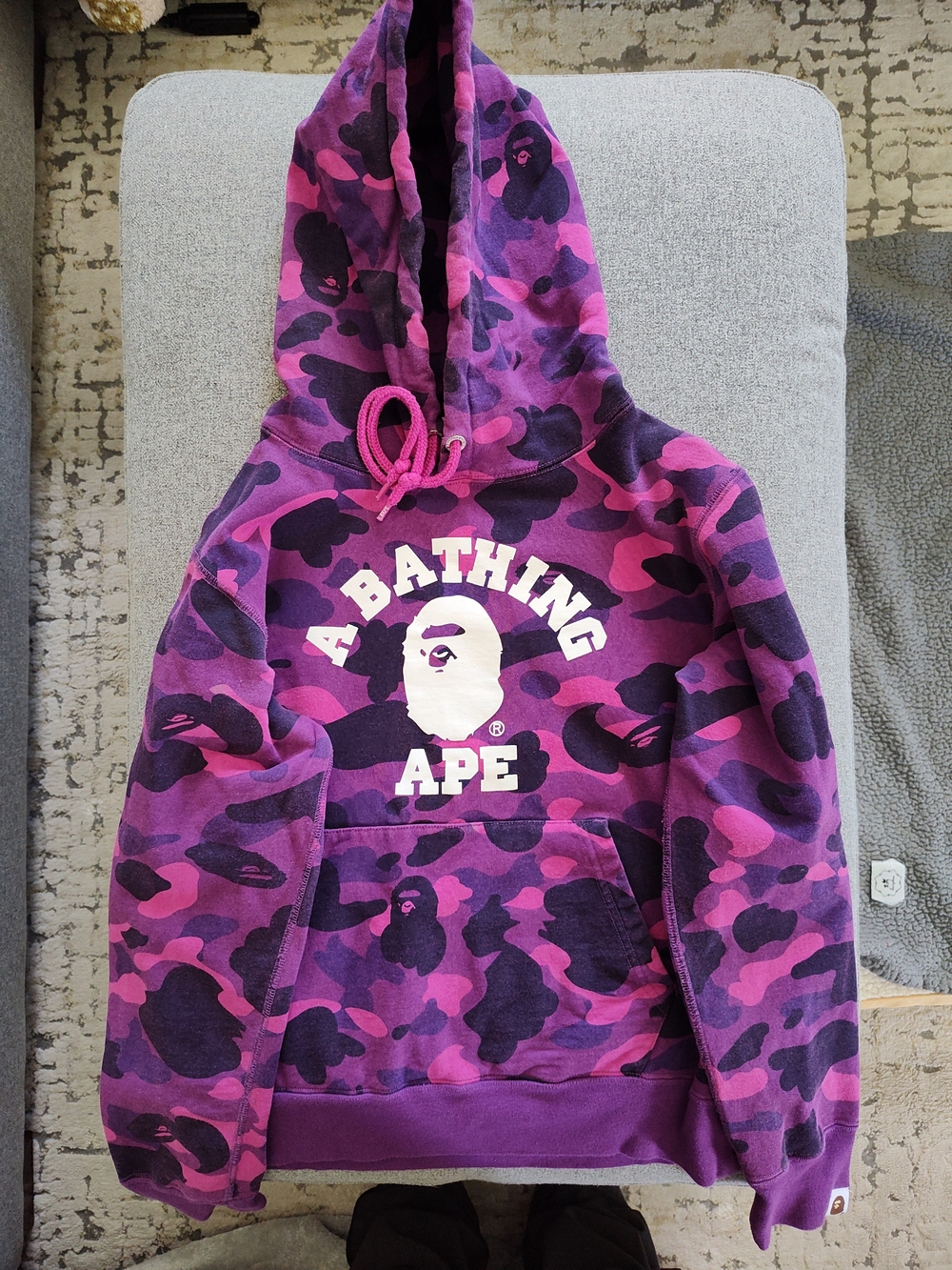 Bape Purple & Pink Camo Pullover Hoodie